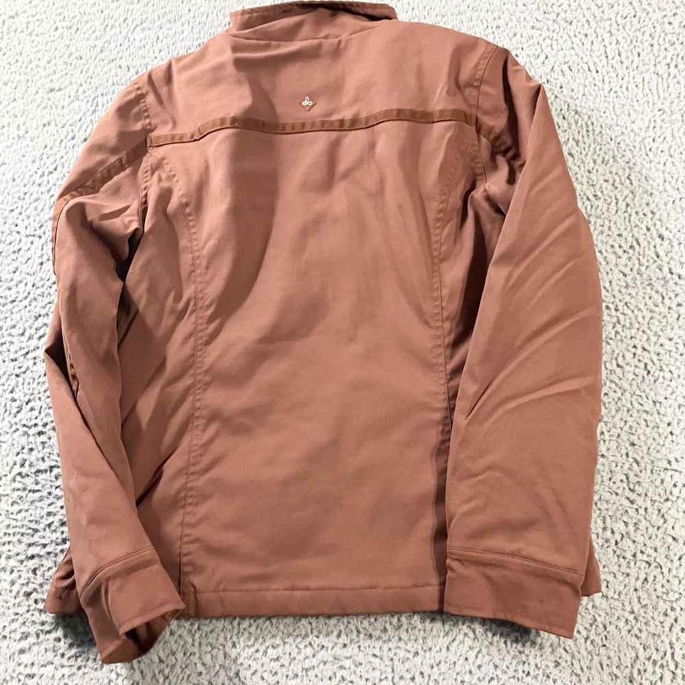prAna Jacket Womens XL Brown Rust Nylon Stretch Utility Pockets‎ Travel Lined - Picture 8 of 9